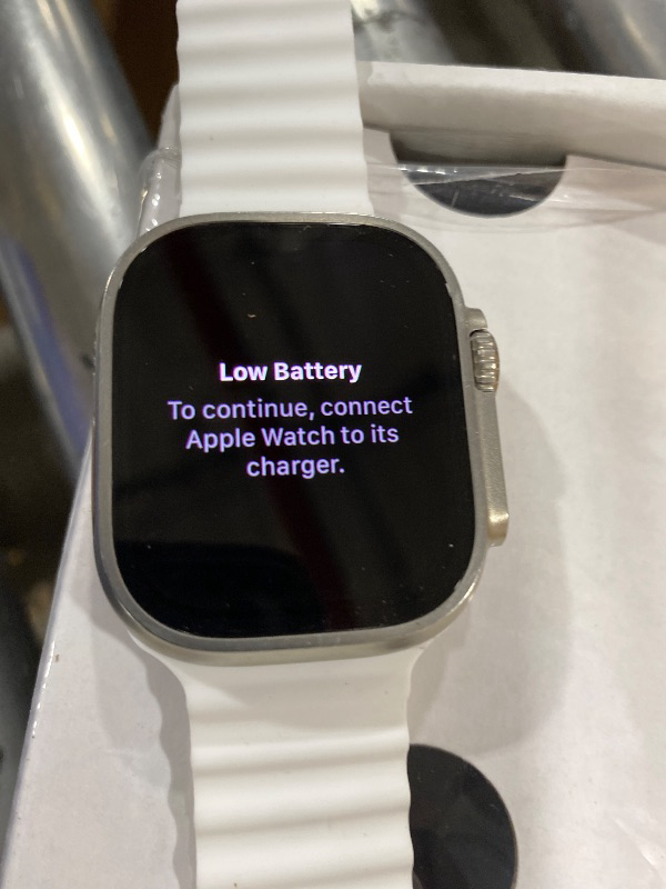 Photo 1 of Apple Watch Ultra 2 [GPS + Cellular, 49mm] - Titanium Case With White Ocean Band, One Size (Renewed)