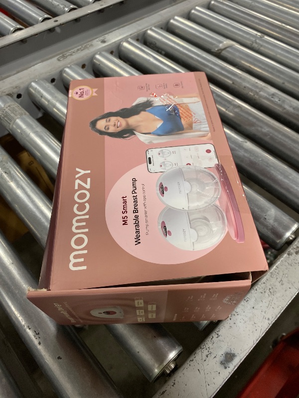 Photo 1 of Momcozy M5 Smart APP Controlled Wearable Breast Pump, Hands-Free Wireless Electric Pump, 3 Modes 9 Suction Levels, BPA-Free, Portable Lightweight, 24mm Flange, 2-Pack Cozy Red