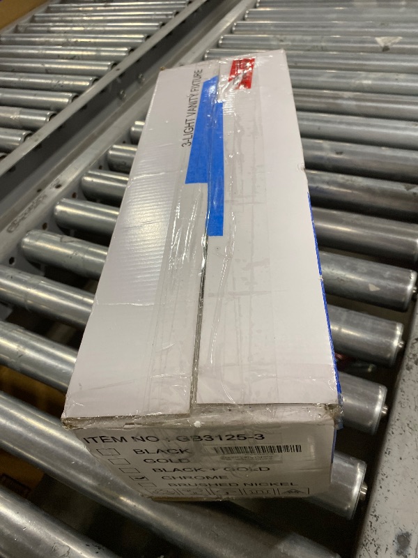 Photo 1 of JZEKVN Modern LED Small Bathroom Lights Fixtures 3-Light,Stainless Steel Chrome Acrylic Wall Lighting,Vanity Lights for Bathroom Over Mirror 6000K 16in