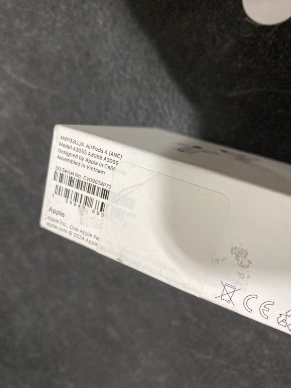 Photo 1 of Apple AirPods 4 Wireless Earbuds, Bluetooth Headphones, with Active Noise Cancellation, Adaptive, Transparency Mode, Personalized Spatial Audio, USB-C Charging Case, Wireless Charging, H2 Chip
