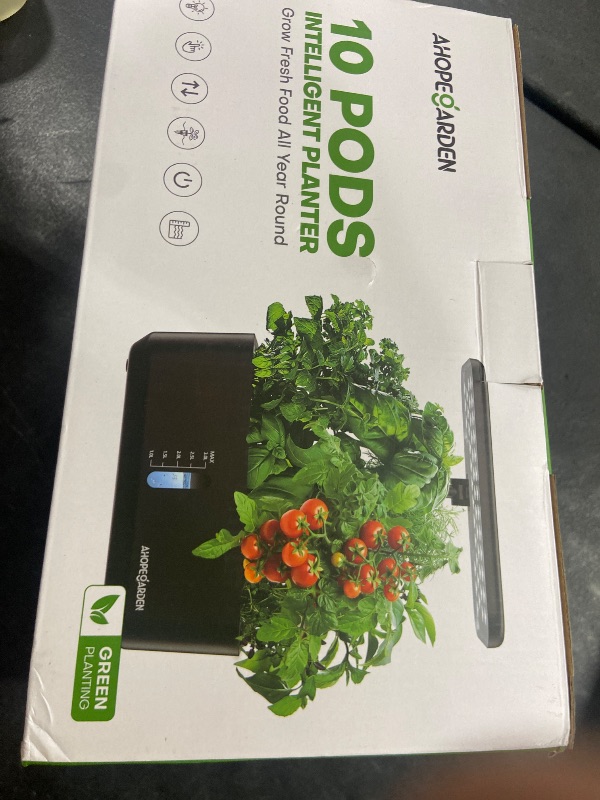 Photo 1 of Ahopegarden Indoor Garden Hydroponics Growing System: 10 Pods Plant Germination Kit Herb Vegetable Growth Lamp Countertop with LED Grow Light - Hydrophonic Planter Grower Harvest Lettuce