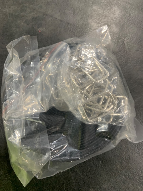 Photo 1 of 1" x16Ft Hook and Loop Straps with 25 Metal Buckles, Adjustable Fastening Cable Straps, Free Cut Length, Reusable Nylon Cable Ties for Organizer or Storage, Black
