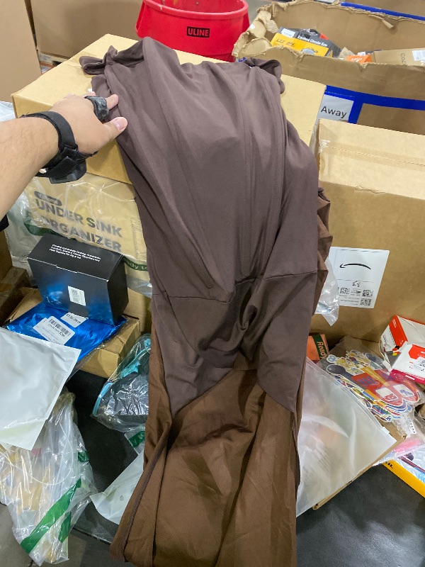 Photo 1 of Kaei&Shi Corset Long Dresses,Lace Up Back Satin Mermaid Prom Dress,Women Formal Gowns Bridesmaid Wedding Guest Chocolate Brown Medium