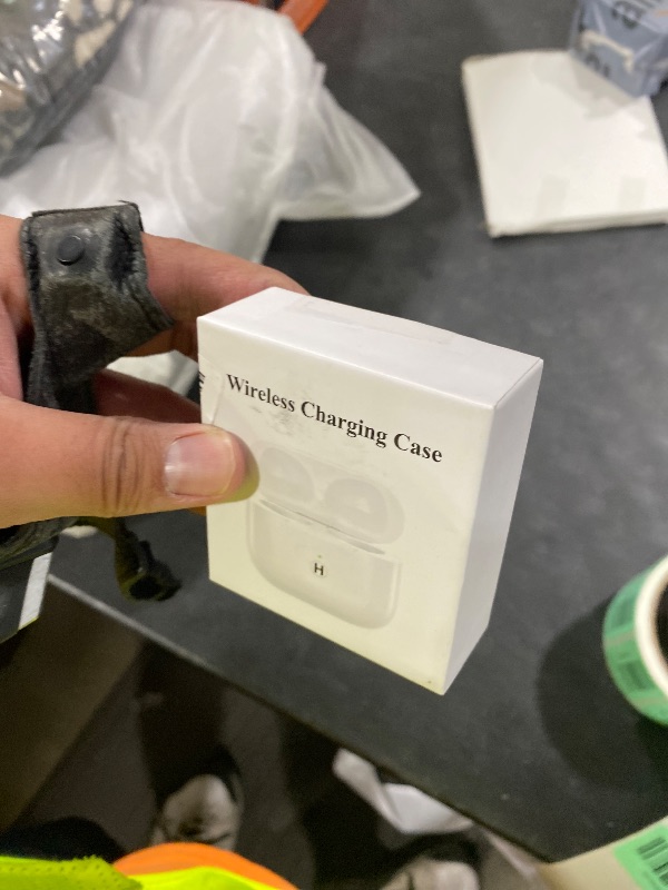Photo 1 of Wireless Charging Case Compatible with AirPods 3rd Generation, Case Replacement for AirPods 3, Bluetooth Pairing Sync Button, Includes Gray Microfiber Cleaning Cloth, Earbuds Not Included