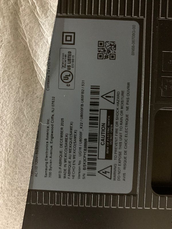 Photo 1 of Samsung 65-Inch Class Crystal UHD U8000F 4K Smart TV (2025 Model) Endless Free Content, Crystal Processor 4K, MetalStream Design, Knox Security, Alexa Built-in