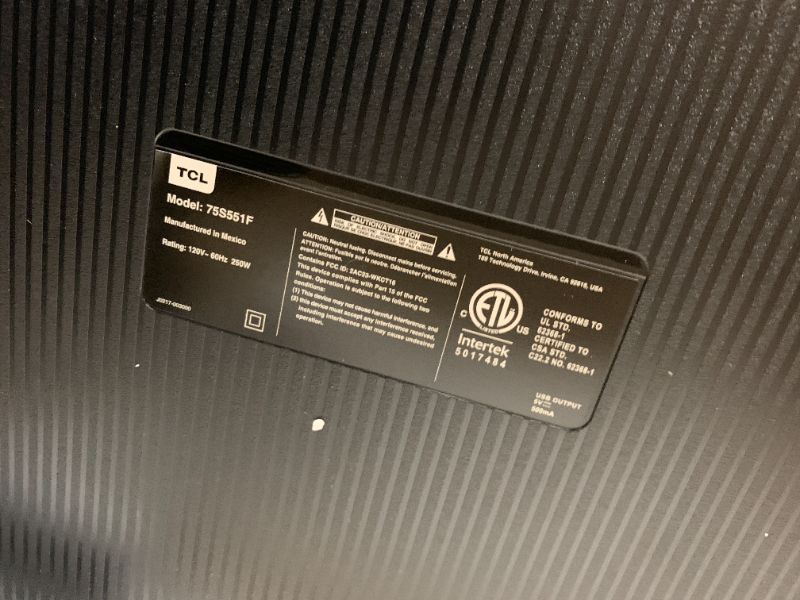 Photo 1 of **USED, DAMAGED** TCL 75-Inch Class S5 UHD 4K LED Smart TV with Fire TV (75S551F, 2024 Model), Dolby Vision and Atmos, HDR PRO+, Alexa Built-in with Voice Remote, Apple AirPlay 2 Compatibility, Streaming Television