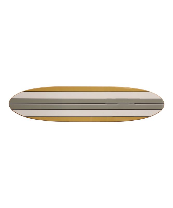 Photo 1 of Storied Home Reclaimed Wood Striped Surfboard Wall Decor, Gray
