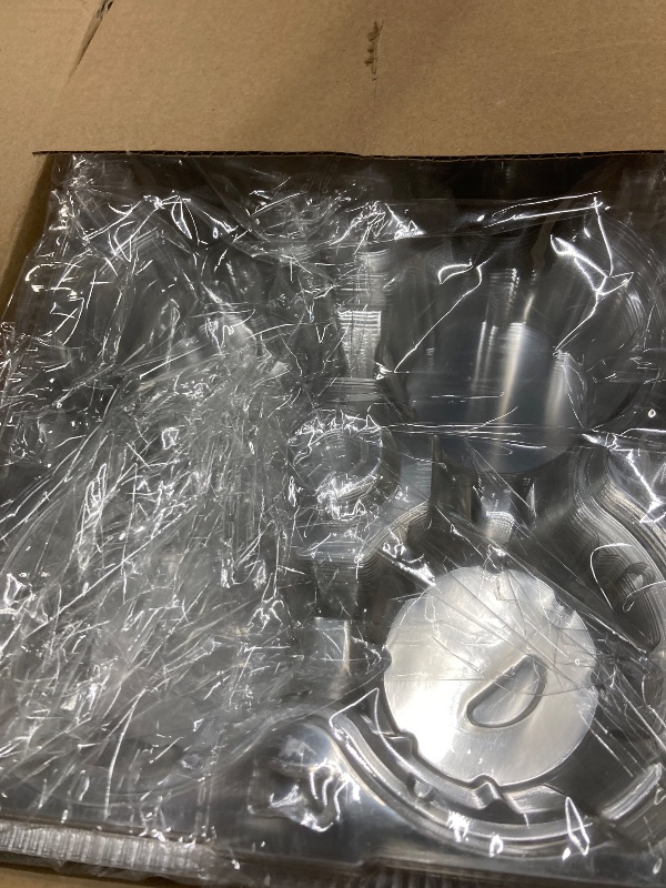 Photo 1 of (6 Count x 40 Sets) Stackable Cupcake Containers with 240 Pack Liners, Plastic Cupcakes Boxes Holders for 6 cakes, High Tall Dome Lid Cupcakes Carrier, Clear Cupcake Trays/Containers/Holders