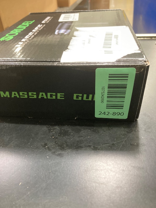 Photo 1 of **PARTS ONLY***SORUDEL Massage Gun Deep Tissue Massage Gun for Back Pain Relief with 5 Heads 6speed Black