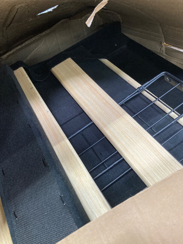 Photo 1 of **NON RETURNABLE**
**NON REFUNDABLE**
** box heavily damaged**
VECELO Twin Size Upholstered Bed Frame with 4 Drawers and Headboard, Velvet Platform Storage Bedframe, Wooden Slats Support, No Box Spring Needed,Black
