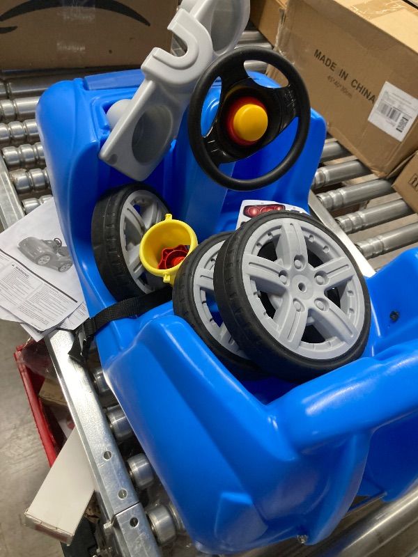 Photo 1 of ***MISSING PIECES-SELLING AS PARTS ONLY*** 
Step2 Whisper Ride Cruiser Kids Push Car, Ride On Toy, Stroller Substitute, Includes Seat Belt & Horn, Made of Durable Plastic, Max Weight 50 lbs., For Toddlers 1.5-4 Years Old, Blue