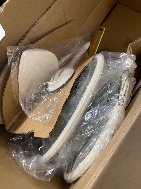 Photo 1 of ***MISSING PIECES -SELLING AS INCOMPLETE SET ONLY*** GreenPan Nonstick Reserve Pro Cookware Set, NSF Certified Ceramic, Hard Anodized PFAS-Free Pots & Pans Set with Lids, Stainless Steel Handles, Oven & Dishwasher Safe, Cream White ***SOME SMALL COLOR CH