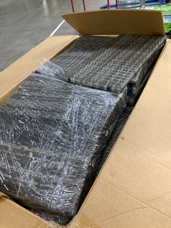 Photo 1 of ***BOX 2 OF 2 MISSING BOX #1 -SELLING AS INCOMPLETE PARTS ONLY*** Wisteria Lane Patio Furniture, Wicker Outside Outdoor Furniture for All Weather, Patio Sofa with High Backrest Support and Wide Armrest for Backyard, Balcony, Deck, Porch,