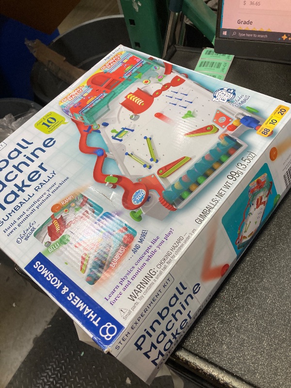 Photo 1 of **PARTS ONLY**Thames & Kosmos Pinball Machine Maker STEM Experiment Kit Toy of the Year Finalist, Gumball Rally l Explore Physics, Force, Motion, Gravity, Simple Machines