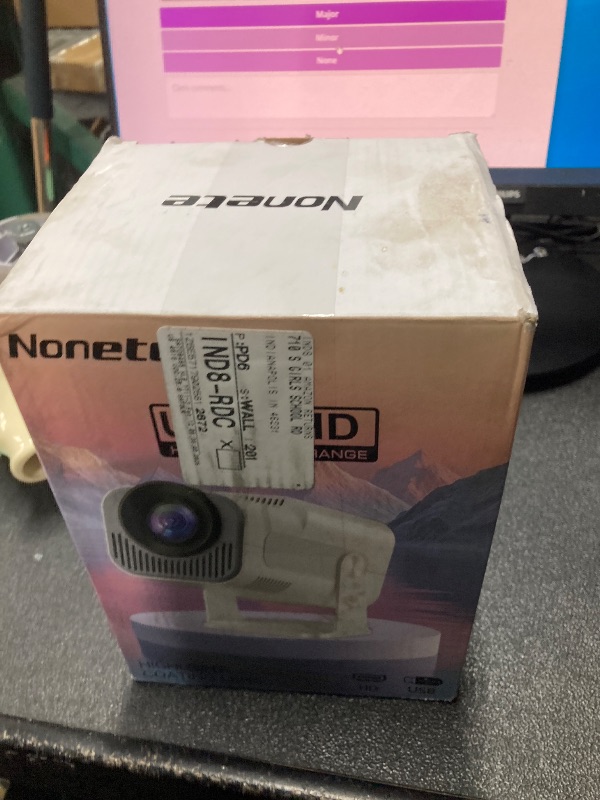 Photo 1 of [Projector 2026 Upgraded] Mini Projector Support 4K 1080P Auto Keystone 270°Rotatable with WiFi 6 and Bluetooth 5.2 Projector Portable Compatibile with HDMI/TV Stick/Memory Stick/Laptop,White