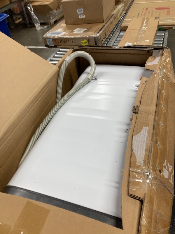 Photo 1 of ***DAMAGED -SELLING AS PARTS ONLY*** Midea Portable Washing Machine, 0.9 cu. ft with 6 Cycles, Drum Clean, Quick, Stainless Steel Tub, Transparent Lid, LED Display Washing Machine, White