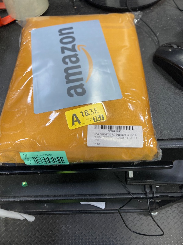 Photo 1 of **more of a gold color**Royale Linens 300 Thread Count 100% Long Staple Combed Cotton Flat Sheet - Super Soft - Top Sheets - Queen Flat Sheet Sold Separately - Breathable, Cool & Crisp Percale Sheets Only (Queen, Yellow)