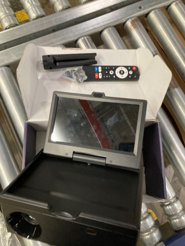 Photo 1 of **MISSING POWER ADAPTER**Small Smart TV?Mini TV with 7-inch Touchscreen,Built in Apps,Support SD,WiFi,Bluetooth,USB,HDMI Input?Kitchen TV Also As a Projector,Suitable for Home RVs and Outdoor Use