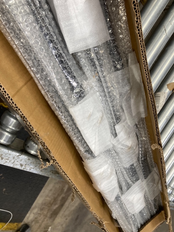 Photo 1 of 10 Pack Wrought Iron Balusters, 44" Metal Balusters for Staircase Interior with 20 Iron Baluster Shoes, Hollow Basket Stair Spindles for Stair Railing Indoor,Satin Black