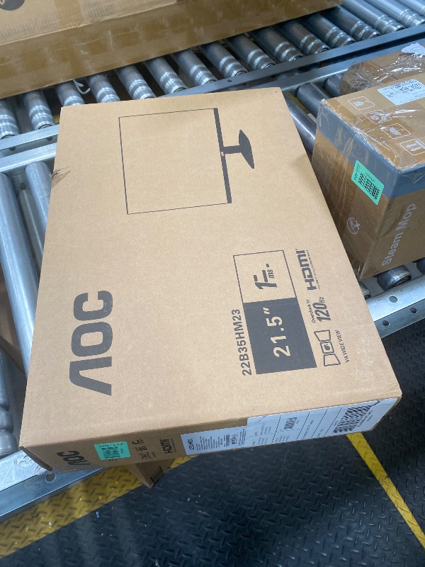 Photo 1 of **NO RETURNS OR REFUNDS! SCREEN BROKEN, NOT OPERATIONAL**AOC 22B35HM23 22" Full HD (1920 x 1080) 120Hz LED Monitor, Adaptive Sync, VGA & HDMI, Flicker-Free, Low Blue Light, HDR Ready, VESA, Tilt Adjust, Eco-Friendly