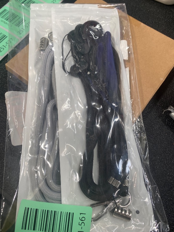Photo 1 of ***missing the tab parts called 'patch'***takyu Phone Lanyard, 2 Pack Adjustable Cell Phone Lanyard Crossbody Neck Strap & 2 Pack Phone Wrist Strap with 2 Pcs Tether Tabs Compatible for iPhone Android Smartphones-Black Grey***missing the tab parts called 