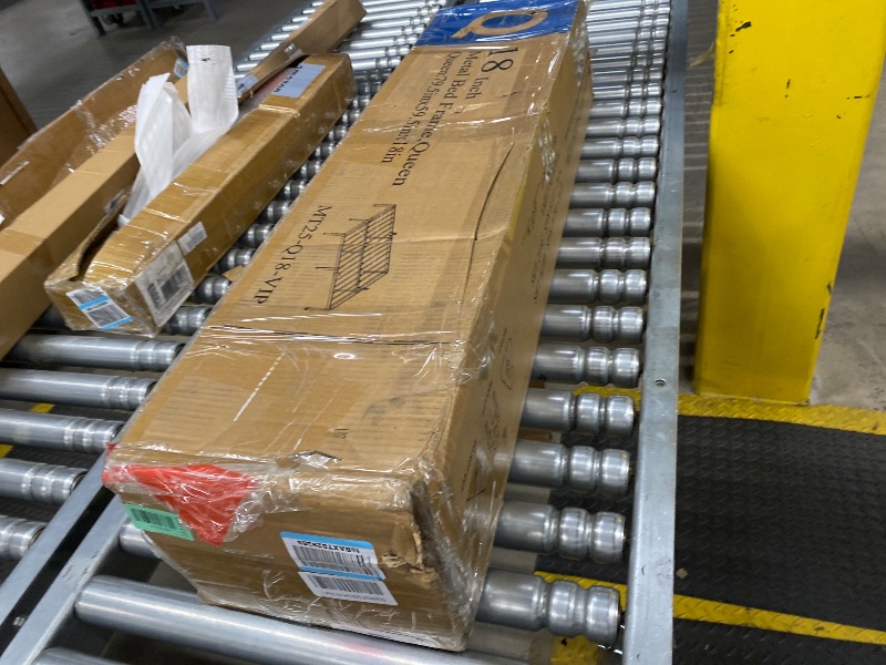 Photo 1 of 1 LEG DAMAGED


VIPSHOW 18 Inch Queen Bed Frame, 3500Lbs Heavy Duty Metal Platform with Round Corner Legs Mattress Slide Stopper, Steel Slat Support No Box Spring Needed, Noise Free, Non-Slip, Easy Assembly