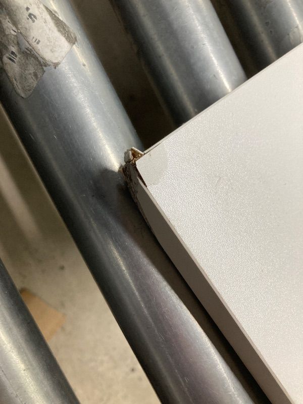 Photo 1 of *Chipped* Curved Corner Table top, White