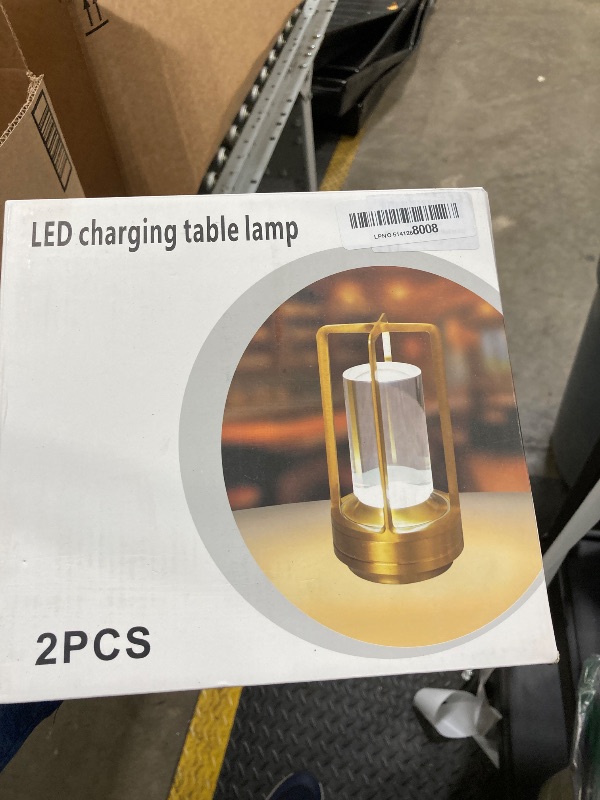 Photo 1 of ***ONLY 1 INCLUDED***1 IS MISSING***Portable Metal Table Lamp for Indoor/Outdoor ,Rechargeable Cordless LED Lamp, 3-Colour Infinitely Dimming Battery Powered Small Desk Lamp, Restaurant/Bedroom/Bar/Coffee/Camping Light (Gold Set of 2)***ONLY 1 INCLUDED***