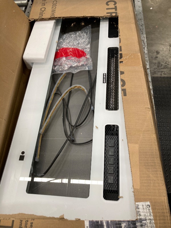 Photo 1 of ***PARTIAL SET/BOX 2 OF 2 ONLY/FIREPLACE INSERT ONLY***OneBlis 80" Entertainment Center & TV Stand, Modern Media Console with Storage Cabinet, Fits TVs up to 90", Living Room Furniture, 36" Electric Fireplace (All White)