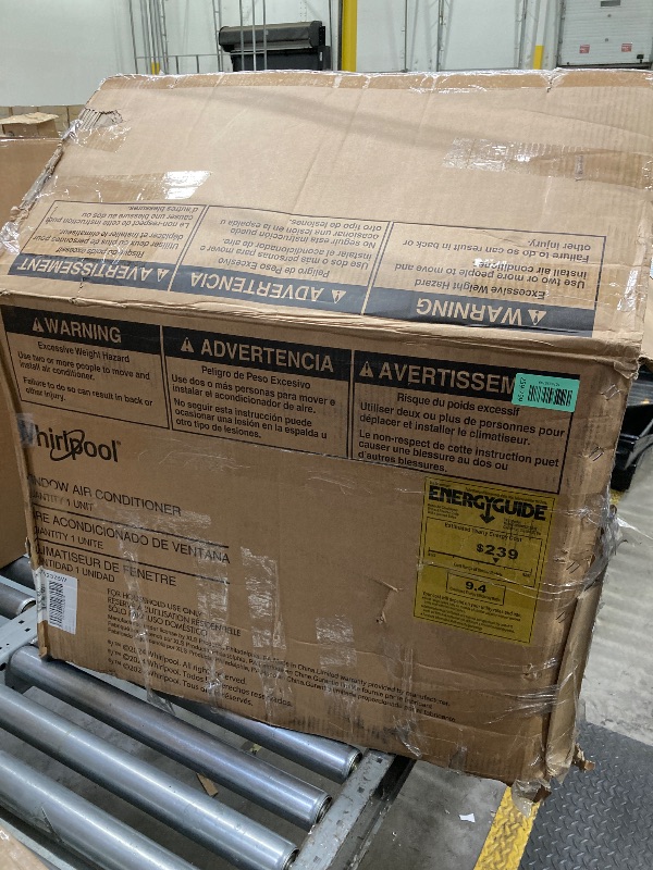 Photo 1 of ***USED- SELLING AS IS *** Whirlpool 23,200 BTU 230V Window Air Conditioner with Supplemental Heat, Window Mounted AC Unit with Heater for Apartment, Living Room, Bedroom, Large Rooms up to 1500 Square Feet