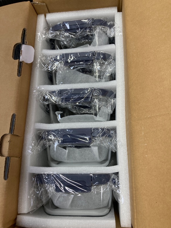Photo 1 of 10-Pack Glass Food Storage Containers with Tempered Lids – Borosilicate