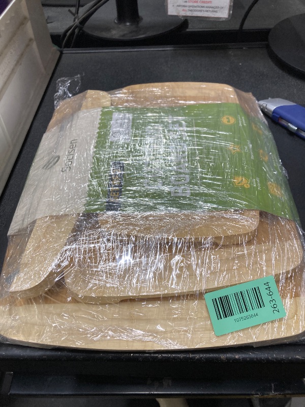 Photo 1 of *Cutting board broken* Bamboo Cutting Board Set Non Slip Feet Over Sink Tablas Para Picar Cocina Tabua Madeira Corte Carne Bambu Alimentos Cortar Madera Juego Regalos Cumpleaños Navidad Mujer Mama Abuela Hombre Papa