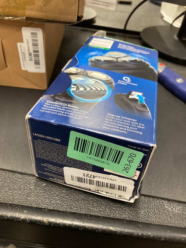 View 2 of *USED* Philips Norelco Shaver 2400 Series, Wet and Dry Electric Shaver, Pop-up Trimmer, P-Cap, Deep Black, Model X3001/90