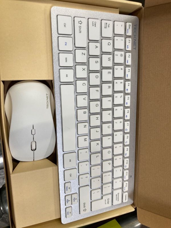 Photo 1 of **NO USB**TECKNET Wireless Keyboard and Mouse Combo, Mini Cordless Computer Keyboard and Mouse Set 2.4GHz, Silent Adjustable 1600 DPI, Quiet Click, Lag-Free for Computer, Laptop, PC, Windows, Mac, Chrome OS(SS)