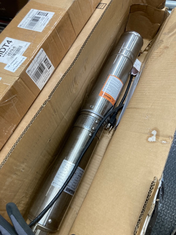Photo 1 of *Scratches* WASSERMANN 4" Deep Well Submersible Pump with 10FT Cable, 1HP, 230V/60HZ, 33GPM, 190FT Head, Stainless Steel Submersible Well Pumps Borehole Water Pump for Home, Factories, Irrigation, Farmland