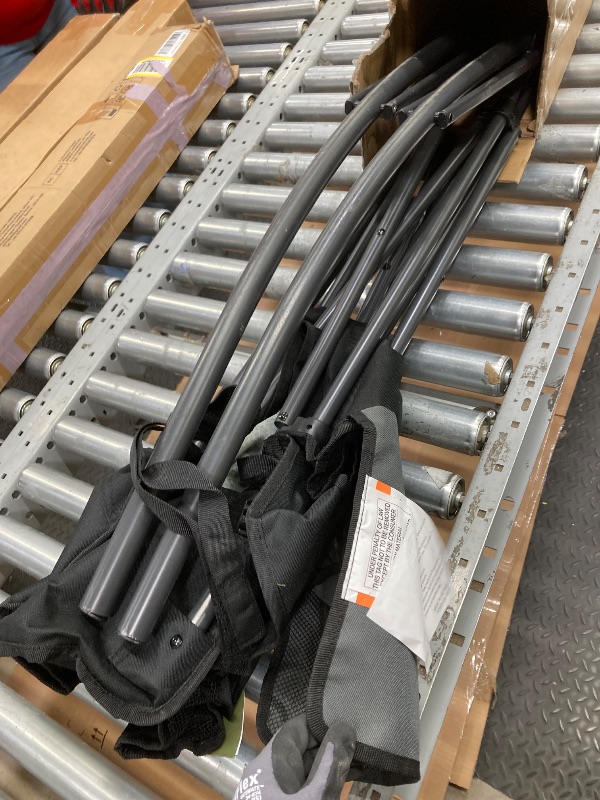 Photo 1 of *Scratches* Portal Outdoor Rocking Chair Camping Folding Portable Rocker with Cup Holder Side Pocket Carry Bag, Support 350LBS (Mesh Black)