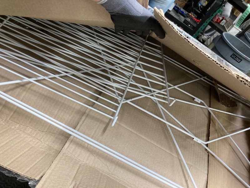 Photo 1 of *Scratches* SSWBasics Tissue Paper Rack - White Wire - Floor Standing (23" W x 15½"D x 49" H)