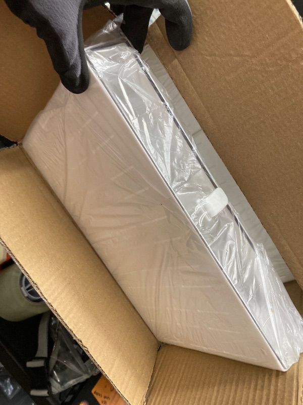 Photo 1 of ?Yashong Desk Organizer Set, White & Clear Stackable Dustproof Storage Boxes for Desktop, Office, DIY Craft & Vertical Space Saving, Perfect for Makeup, Stationery, Jewelry Organization