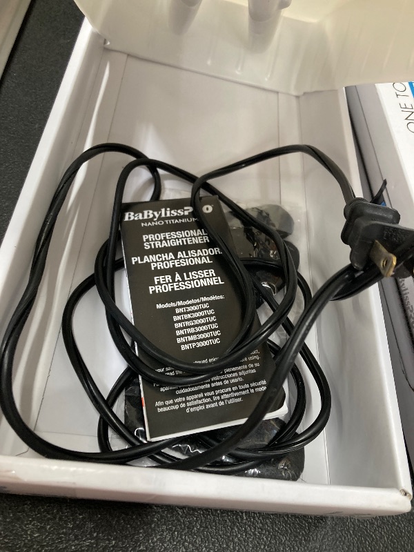 Photo 1 of *DIRTY* BabylissPRO Nano Titanium Prima Ionic Hair Straightener, Curl and Straighten Hair With One Professional Tool, Blue