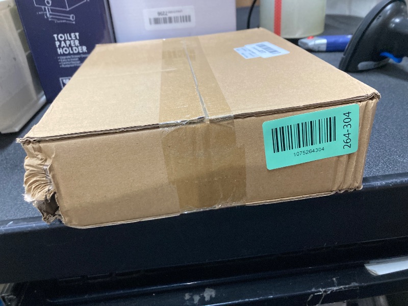 Photo 1 of *Box damaged* Starunder 6 Pack Floating Shelf Brackets, 8 inch Heavy Duty Industrial Shelf Bracket, Black Metal L Brackets for Shelves Support DIY(1/5 Inch Thicked)