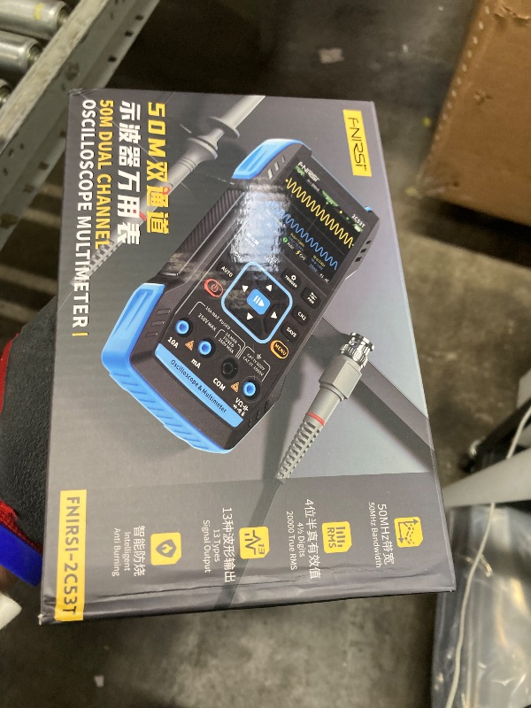 Photo 1 of ?FNRSI Upgraded 2C53T with 2 P6100 Probe? 3In1 Oscilloscope/Multimeter/DDS Signal Generator 50MHz Bandwidth 250MS Sampling Rate 20000 Count RMS for Voltage, Current, Capacitor, Resistor, Diode