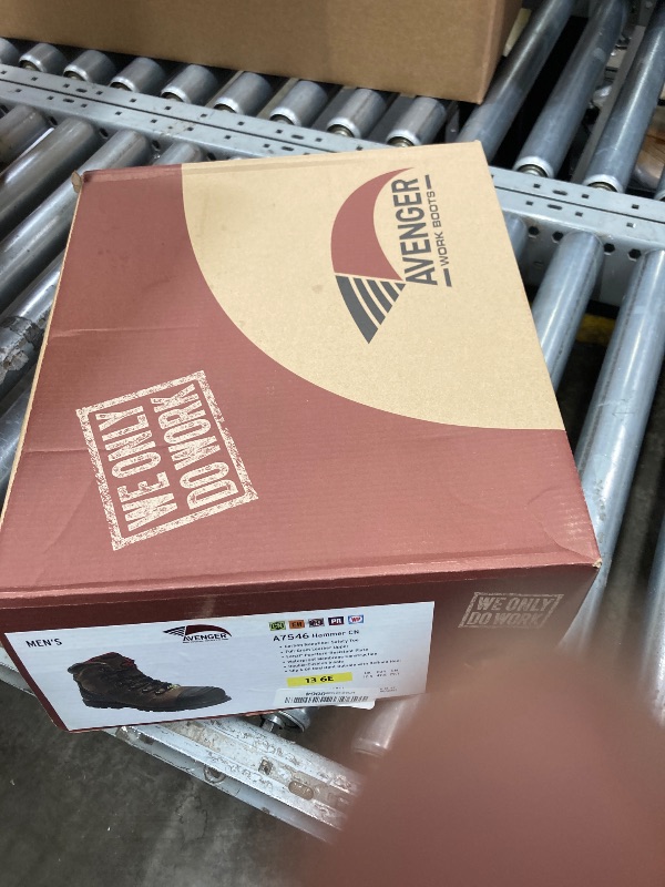 Photo 1 of **used**FSI Avenger 6" Leather Carbon Nanofiber Comp Toe Waterproof Puncture Resistant EH Slip Resistant Boot, Brown, Size 13 Width 6E