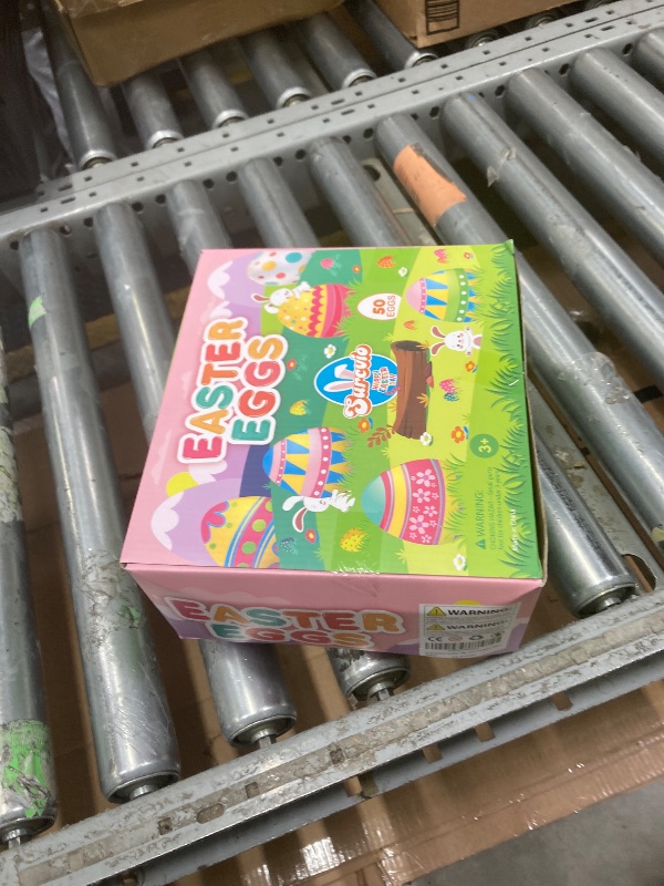 Photo 1 of [6 Surprise Golden Eggs] 50 Pack 3 Inch Large Easter Eggs, Empty Easter Eggs Fillable, Bright Colors Plastic Eggs Bulks for Easter Hunt, Easter Party Favor, Basket Stuffers Fillers