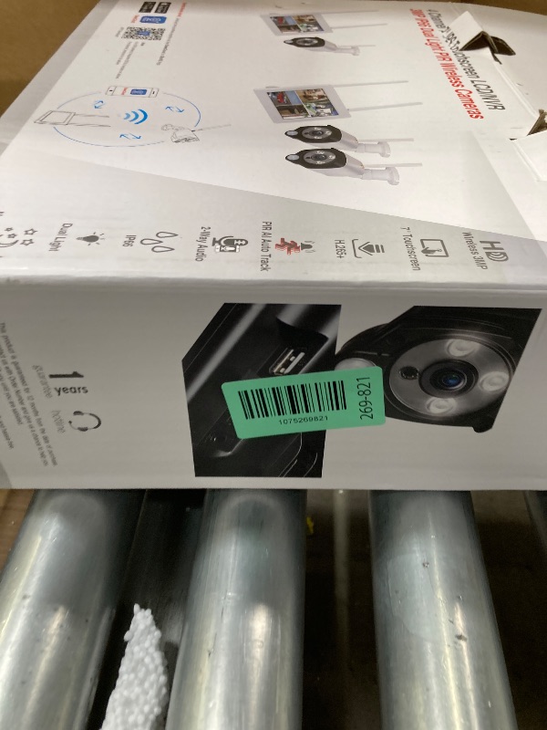 Photo 1 of [Dual WiFi, PIR] Tonton 2K Portable Wireless Security Camera System with 7" IPS Touchscreen Monitor, 4CH NVR, 2PCS 3MP Outdoor Spotlight Cameras, DC Powered, 2 Way Audio, Colorful Night, 32GB (Black)