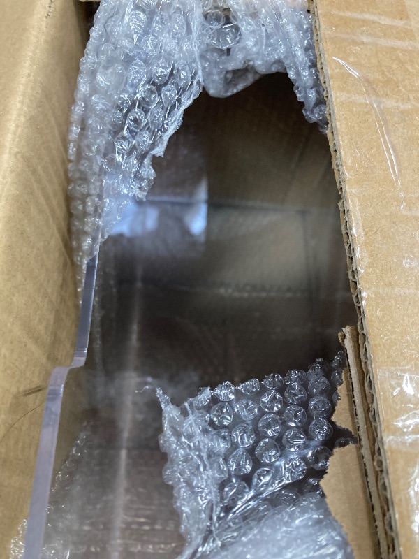 Photo 1 of ***SMALL CRACK AS PICTURED***IBEQUEM Acrylic File Folder Organizer Box, Letter Size Hanging File Organizer, Clear File Holder with Handles, Desktop Hanging File Storage Organizer for Home Work School Office Supplies1 Pack***SMALL CRACK AS PICTURED***