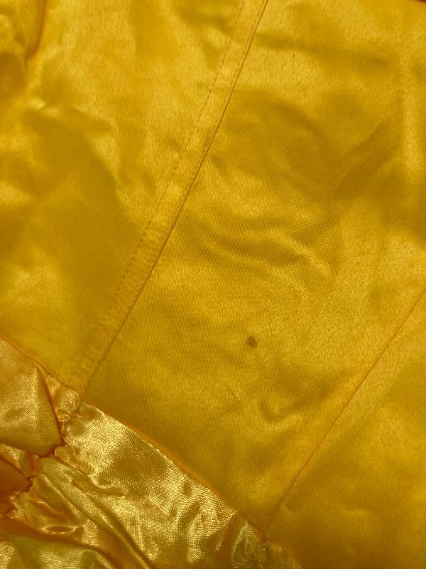 Photo 1 of ***DAMAGE -DRESS ONLY***MISSING ACCESSORIES***  Aoiviss Princess Dress for Girls Off Shoulder Layered Yellow Princess Dress Up Clothes