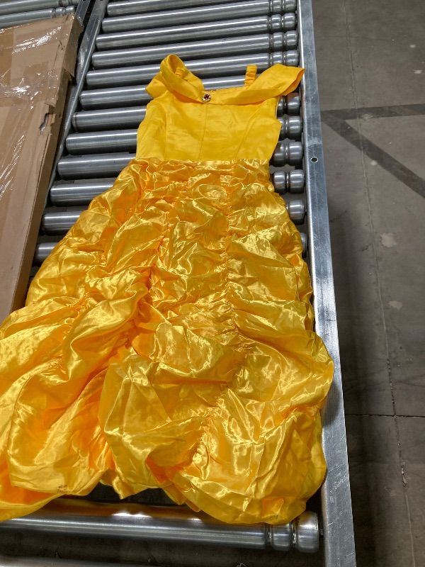 Photo 1 of ***DAMAGE -DRESS ONLY***MISSING ACCESSORIES***  Aoiviss Princess Dress for Girls Off Shoulder Layered Yellow Princess Dress Up Clothes