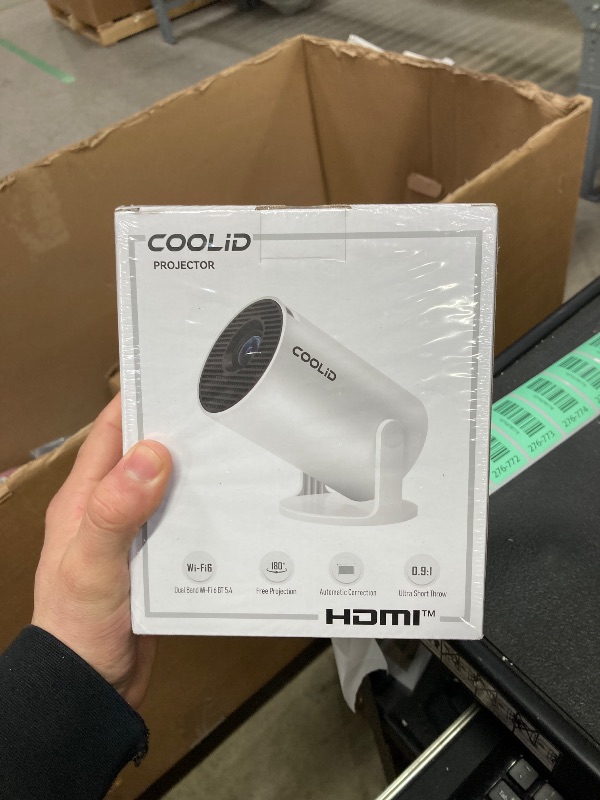 Photo 1 of [Built-in Apps & 2026 Upgraded] Mini Projector Support 4K 1080P Auto Keystone 180° Rotatable with WiFi 6 and Bluetooth 5.4, Projector Portable Compatibile with HDMI/TV Stick/Memory Stick/Laptop-White