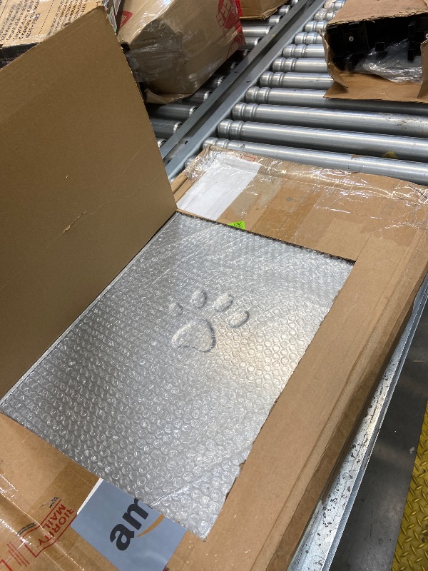 Photo 1 of [Petoasis] 3-Flaps Heavy-Duty Dog Door, Rust Proof Aluminum Alloy Frame, Extreme Weather Dog Door Can Block Wind, Snow, and Rainwater Intrusion (Silvery White, XL for Door)