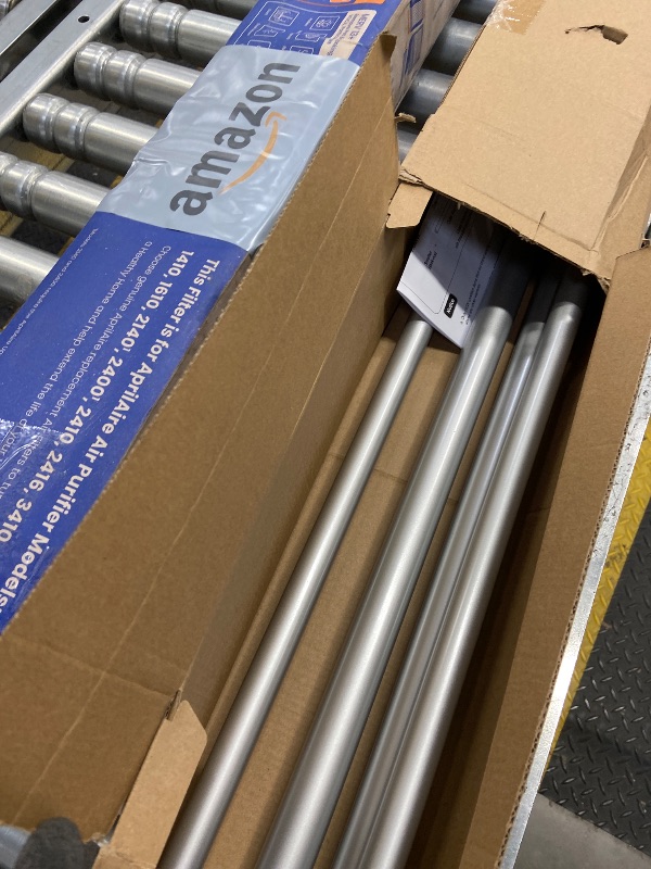 Photo 1 of 1 Inch Double Curtain Rods 72 to 144 Inches (6 to 12 ft), USFOOK Silver Drapery Rods for Windows, Telescoping Dual Curtain Rod with Translucent Finials, Decoration for Home